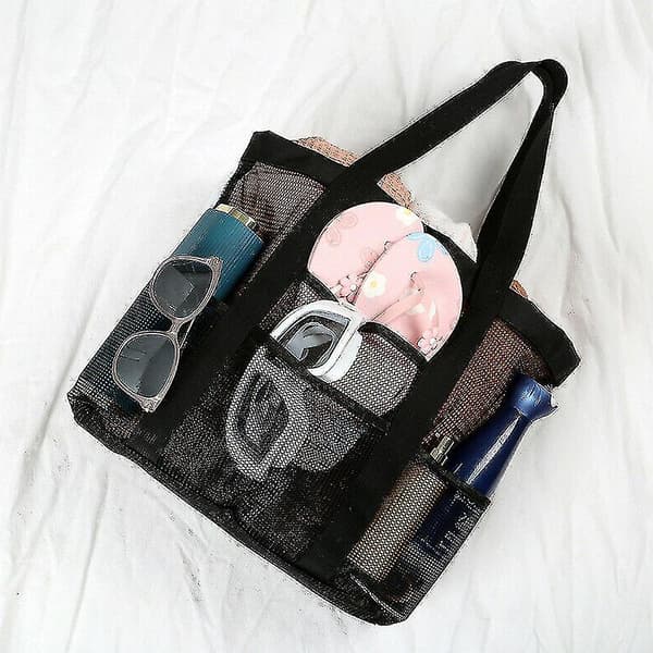 Mesh Pvc Strandtaske Sort Stor Vandtæt Tote Bære Netto Tasker, Strandtaske Ekstra Store Strandtasker