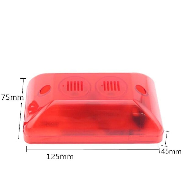 12V Kablet Strobe alarm sirene Lyd sirene lys Blinkende nødlys Advarselslys alarm sikkerhedssystem