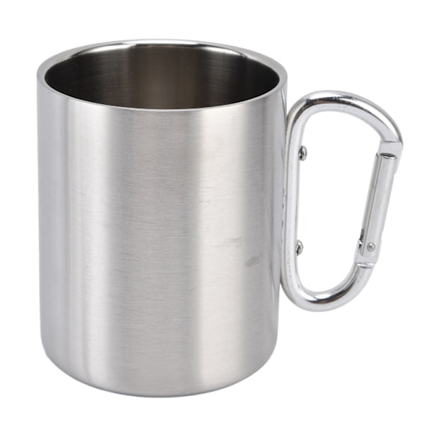 Rostfritt stål mugg 360ml Dubbelvägg Bekväm handtag Blank yta Utsökt Hållbar Rostfritt stål Kaffe muggPrimär färg handtag