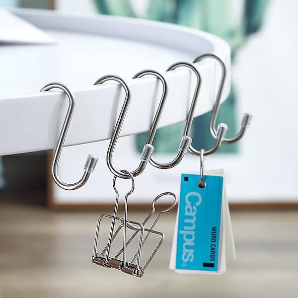 Metalliska S-krokar med Anti-fall System - Set om 10