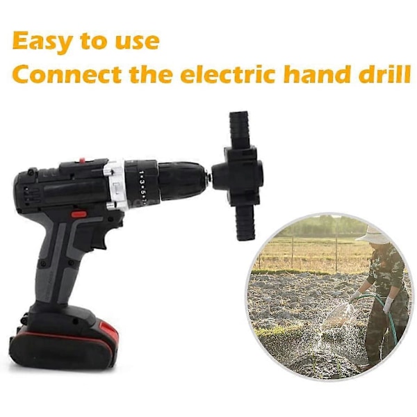 Håndpumpe Miniatyr Bærbar Elektrisk Håndpumpe Bærbar Selvsugende Elektrisk Drillpumpe med To Koblinger for Akvarium Dam Fontene Hage