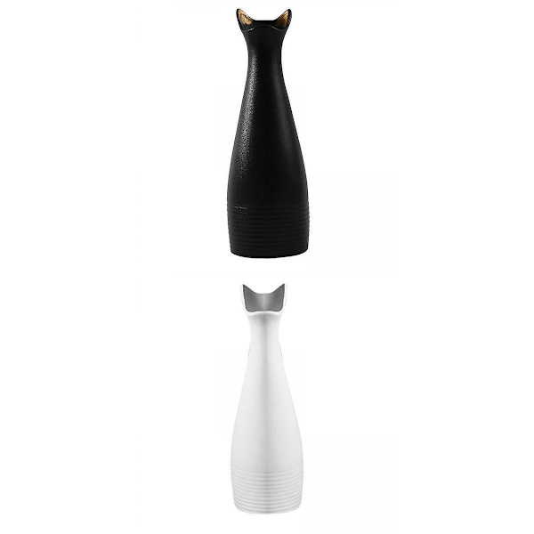 2 x Keramisk Blomvas Minimalistisk Hemmakontor Blomkruka Floral Vas L