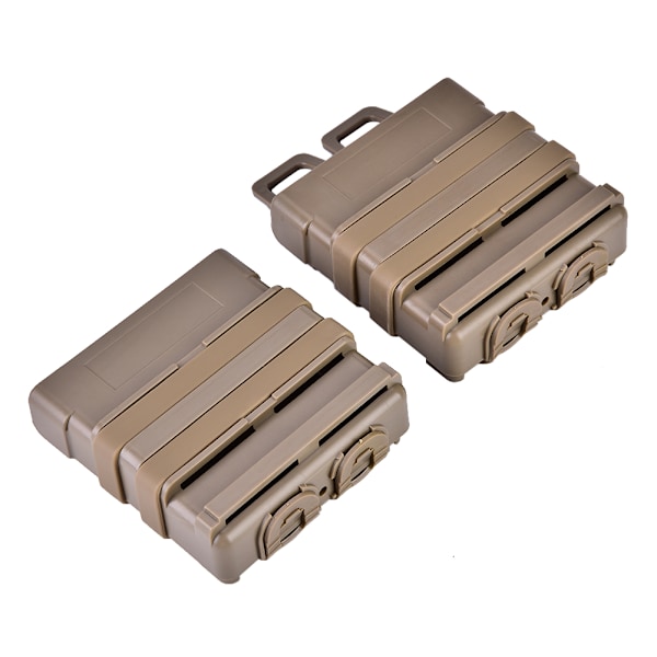 Plastmagasinfodral Set Holster för Molle System Väst Utomhus Jakt Camping (Tan)
