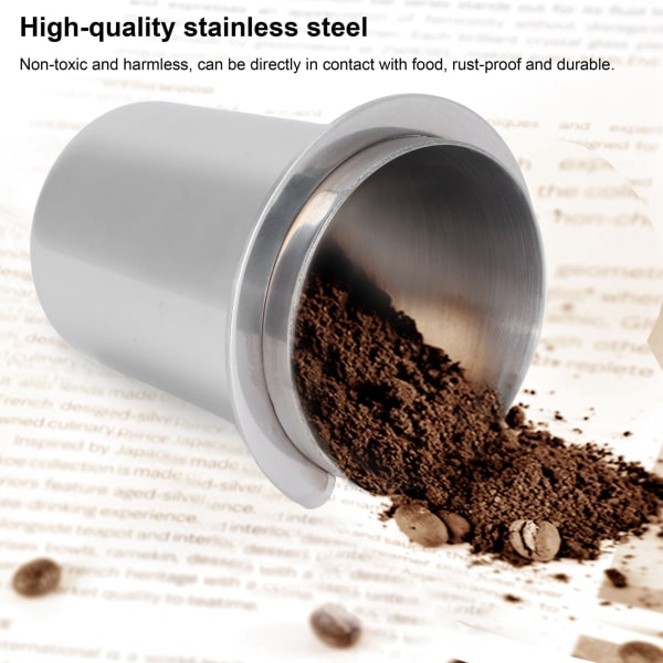 51mm rustfritt stål kaffemaskinhåndtak målekopp krus kaffepulvermaterdeler - 1 stk.