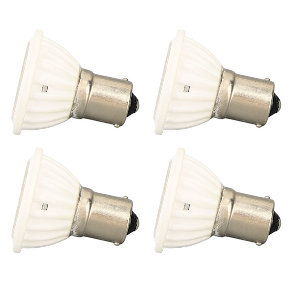 4 st LED-hissljus BA15S AC DC 12V 360LM Säker energibesparande halogenersättningslampa Varmvitt ljus