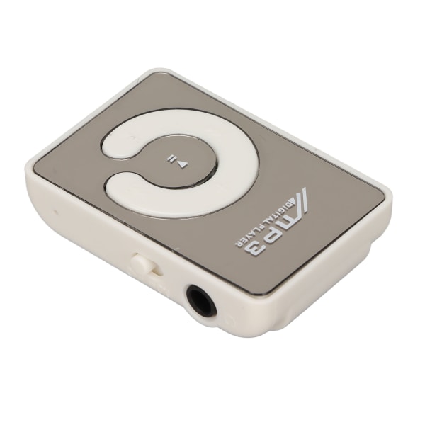 Back Clip Player Bærbar letvægts mini MP3-musikafspiller med hukommelseskortplads til Daily School White