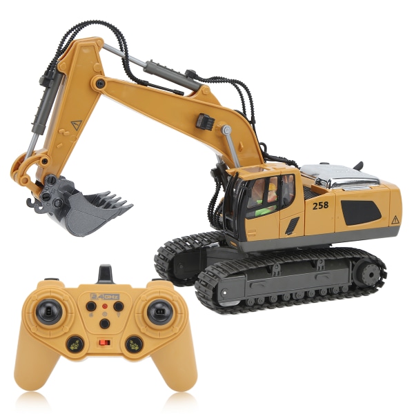 RC Excavator 11 Channel 2,4 Ghz 1:20 Simulation Design Pyöritettävä kauko-ohjattu kaivinkonelelu yli 3-vuotiaille