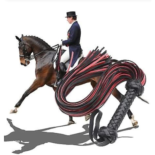 Whip Ride, Ratsastushevosen levitysvitsa, Vitsa, Ratsastusbullavitsa Vaatetustarvikkeet, PU-nahkakahvalla varustettu harjoitustyökalu sirkusvaljaisiin
