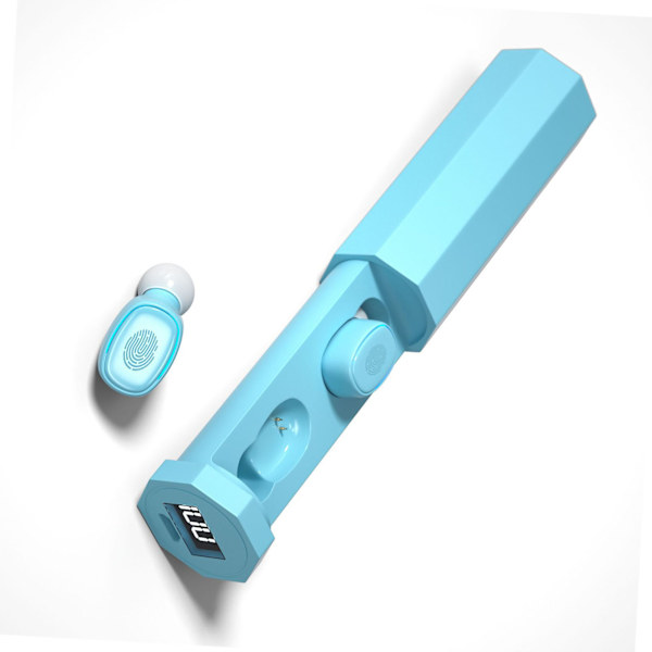 Langattomat Bluetooth-kuulokkeet, vakaa yhteys, melunvaimennus, handsfree-puhelut, TWS-urheilukuulokkeet, taivaansininen