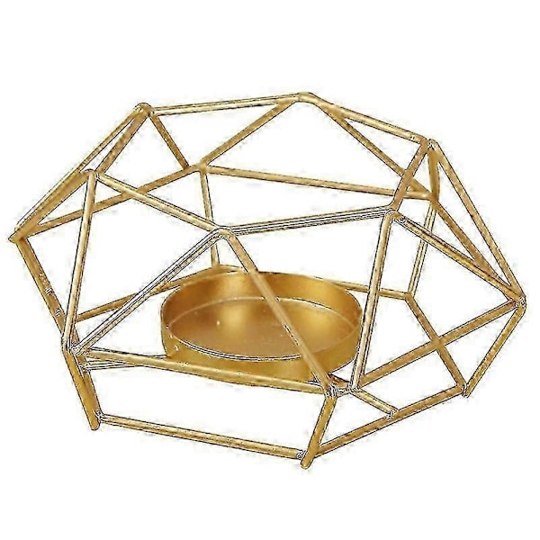 Ljusstake Modern Minimalistisk Geometrisk Järn Ljusstake Fotorekvisita Ljusstake Metall Ornament för Heminredning Guld Elegant Vintage Ljus