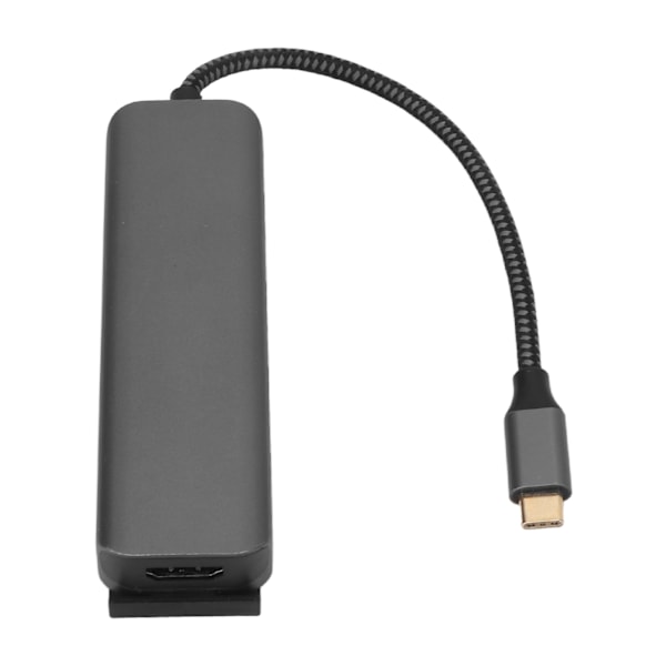USB C Hub Multiport Adapter 5 Gbps överföring 100 W PD-laddning 4K UHD 6 i 1 USB C Dongle med justeringsbas