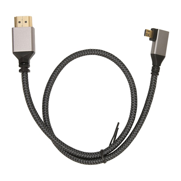 4K HD Multimedia Interface-kabel 60Hz 18Gbps Höghastighets Micro HD Multimedia Interface Hane till HD Multimedia Interface Hane Vänster Armbåge 0.5M