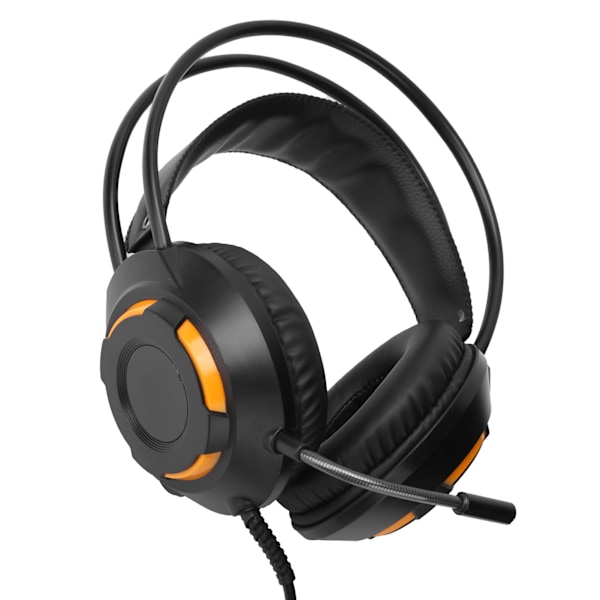 AJAZZ Over-Ear Hodetelefoner 7.1 Stereo Lyd Støydemping Kablet Headset med USB-grensesnitt Svart