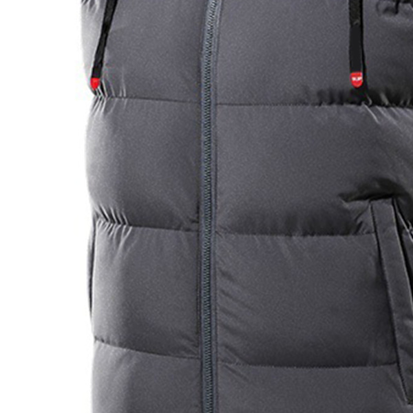 Elektrisk oppvarmet vest Juster temperatur Hold deg varm USB termisk hettegenser for vinter Grå L