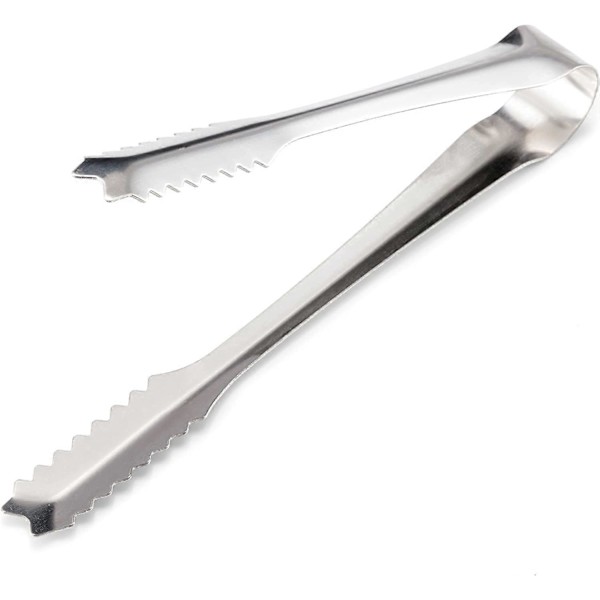 Iskubetang i rustfrit stål | 15 cm / 7\" Perfekt til hjemmebar, pubber og restauranter (Sølvpoleret rustfrit stål)
