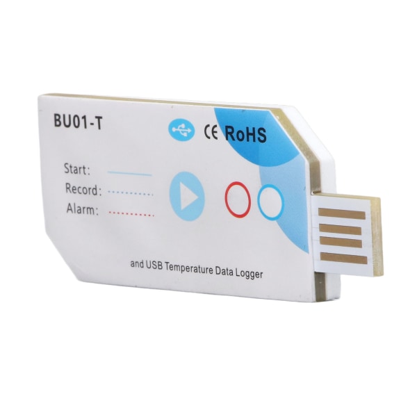 USB Temperatur- og Fugtigheds Datalogger BT 32000 Punkter Dækker 120 Dage PDF Rapport Engangs Temp Fugtigheds Datalogger