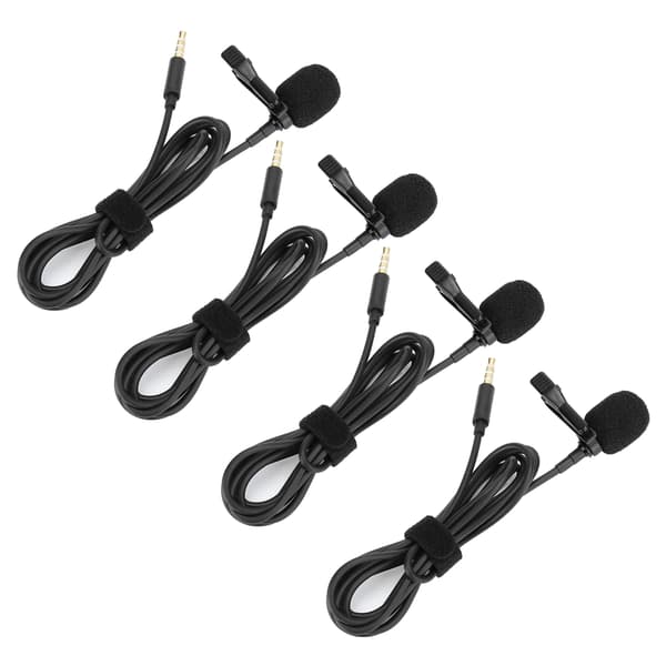 4 stk. Lavalier Clip-on Mikrofon MIC Mobiltelefon Optageudstyr 3,5 mm Interface (3,5 mm interface)