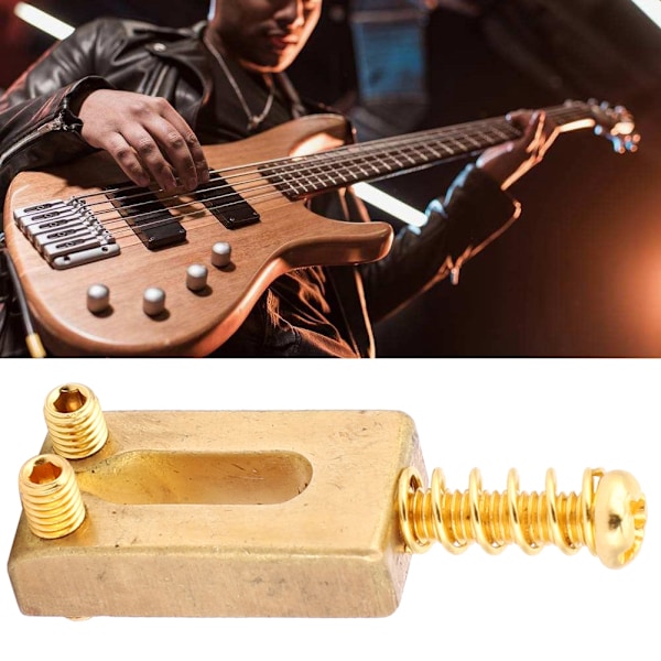 6 stk. elektrisk guitar bro stift messing gylden farve guitar tilbehør med hexnøgle sæt
