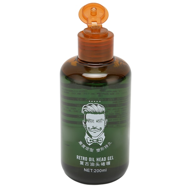 Herrehårvoksgel Profesjonell Retro Varig Nærende Duft Styling Gel for Hårpleie 200ml