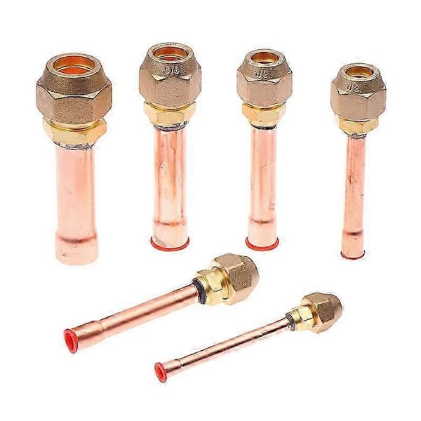 2026 1PC Air Conditioning Copper Pipe with Forged Brass SAE 1/4 3/8 5/8 1/2 3/4 Threaded Connection Adapter -20 to 120℃ A2