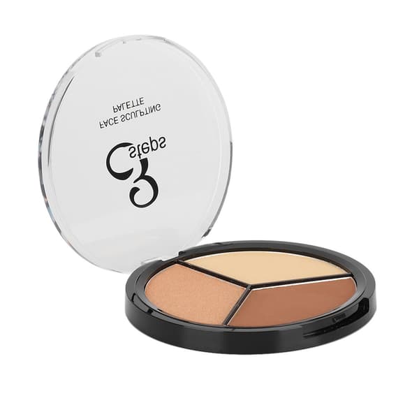 3-i-1 Långvarig Sminkpalett Ansikts-Highlight Concealer Kontur Kosmetiskt Puder (#CH3-3)