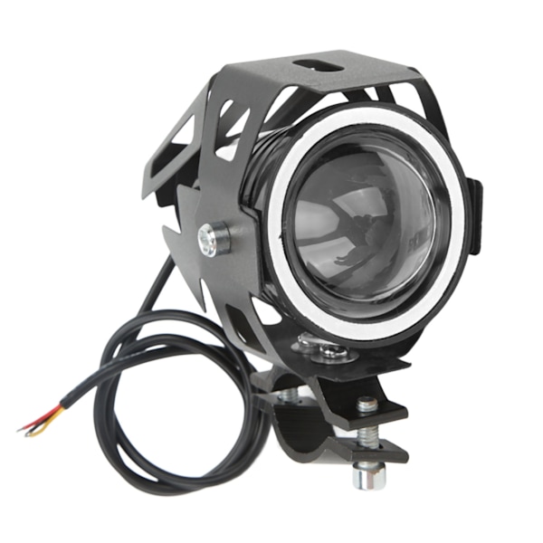 30W LED-motorcykelprojektør med Angel Eye High Low Beam IP68 Vandtæt 12-60V Universal Kørelys Blåt Lys