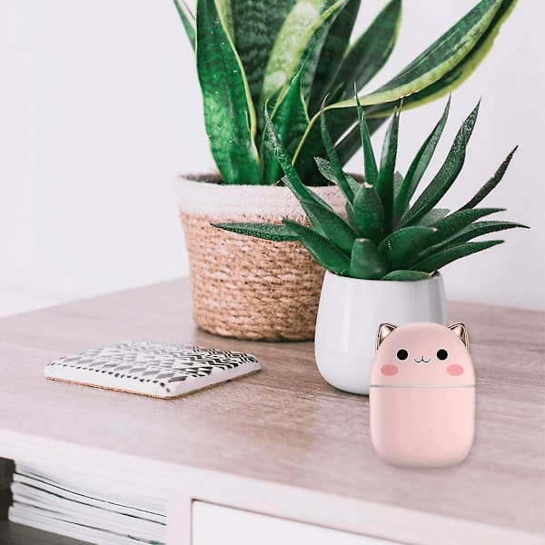 Sød Kawaii Aroma Diffuser Luftfugter med Lys Kølig Nat Tåge til Hjem Soveværelse Rensere 105.27*80.46*80.46MM