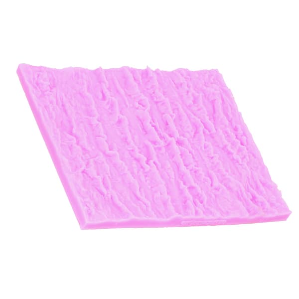 Trädbark Textur Silikonform Tårtfondant Spetsform Avtrycksmatta Dekorationsmaterial Rosa