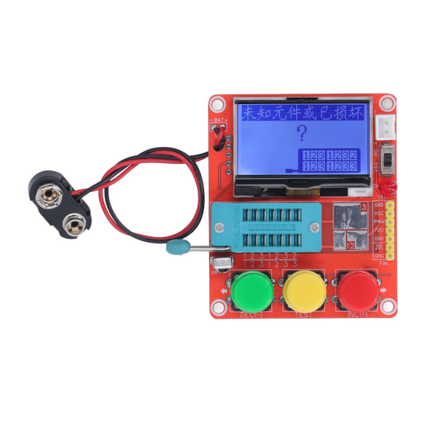 LCR T4 MINI Z DIY Transistortester PCB Diode Triode Kapasitansmåler 9V med LCD Grafisk Display