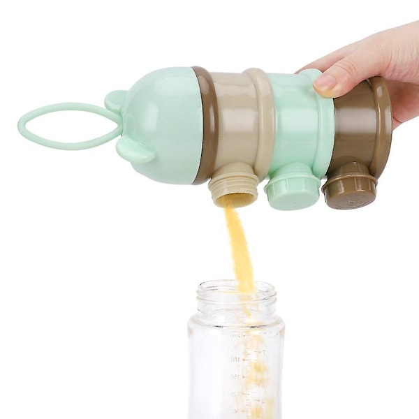 3-lags Baby Mælkepulver Dispenser Stabelbar Rejsebeholder Spildfri Snack Opbevaring BPA Fri