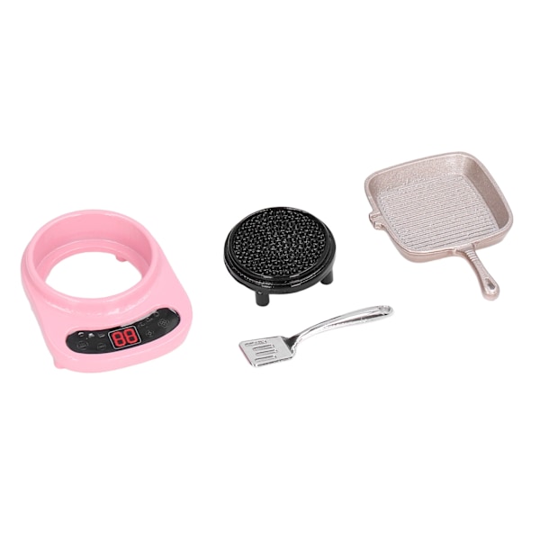 1:12 Nuken talo Keittiötarvikesarja Seos Simulaatio Liesi Kattila Lasta Miniatyyri KeittiötarvikePink
