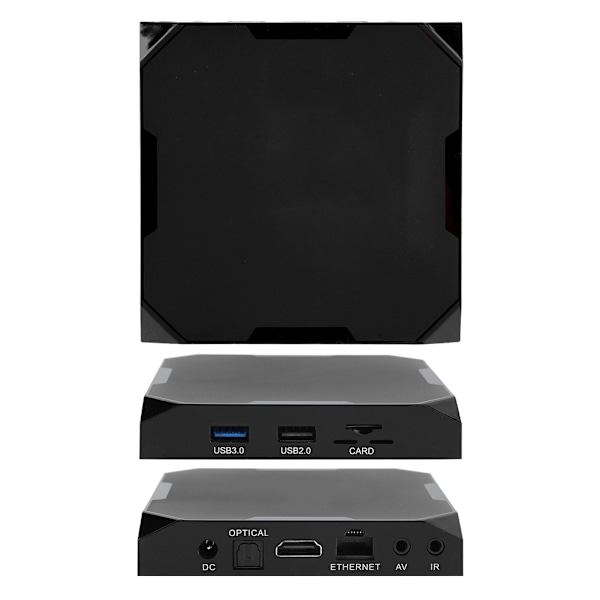 TV-box med WiFi-funktion för Android 9.0-system, TV-box-utrustning 100–240 V (2+16 G AU)