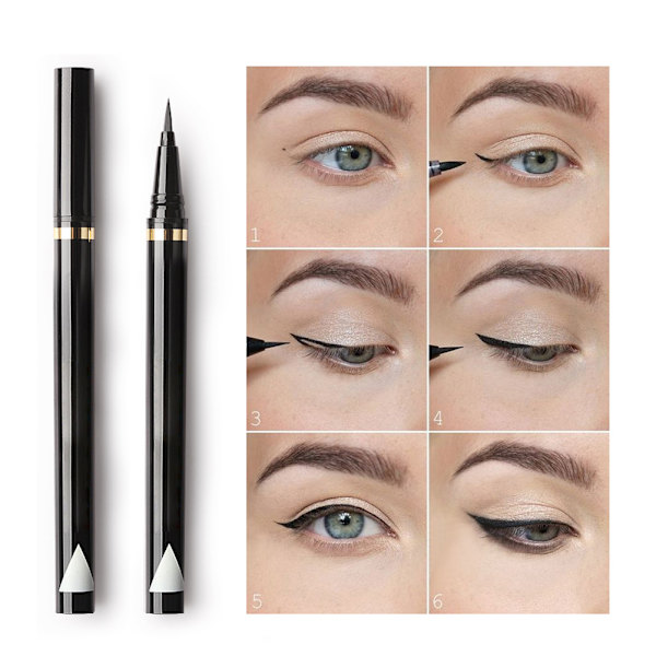 Musta Pitkäkestoinen Eye Liner Pencil Vedenpitävä Eyeliner Kosmeettinen Meikki Nestemäinen Eyeliner Pen