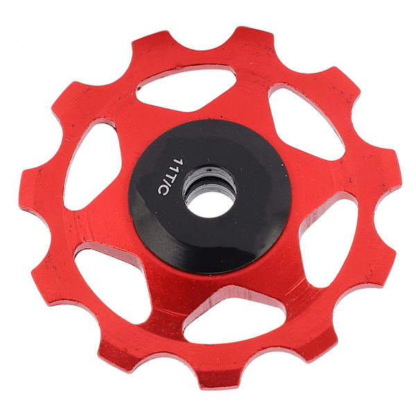Fjellsykkel bakre derailleur trinse 11T bakre jockey hjul guide trinse trinselager beslag spenningshjul rød