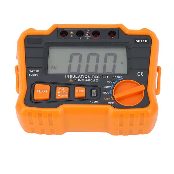 Megohmmeter Digital Isolationsmåler Modstandsmåler LCD 1999 Tællinger til Måling