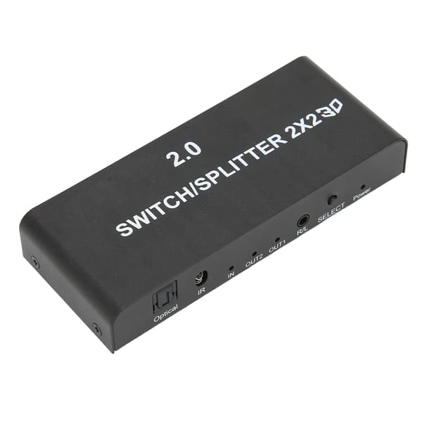 2x2 HD Multimedia Interface Splitter 4K 60Hz 2 In 2 Out Video Switcher för signalöverföring 100‑240V US-kontakt