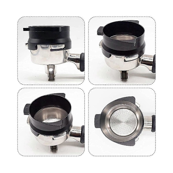 Espresso Doserings Tragt, Aluminium Metal Barista Kaffe Doserings Tragt kompatibel med 54 mm kompatibel med Portafil-B16