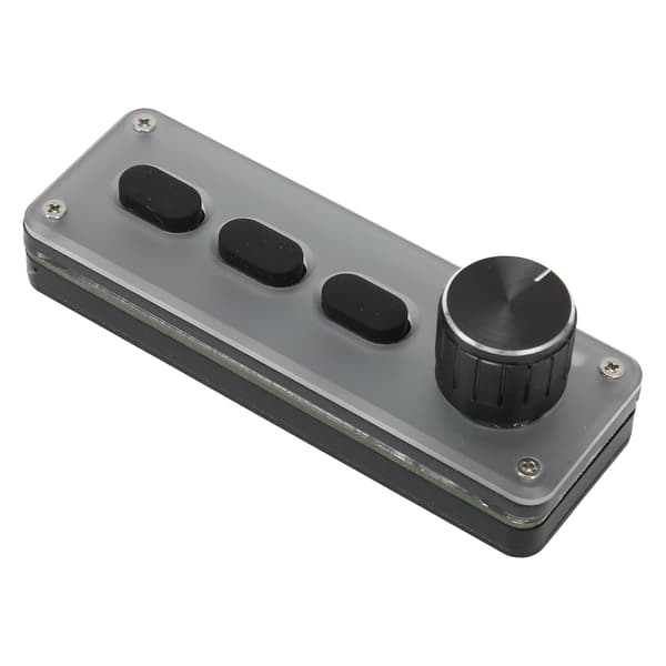 3 Tangenter Mini Keypad Trådbunden USB Bluetooth Silikon Tyst DIY Programmerbart Tangentbord med Vred för Spel Media Musik