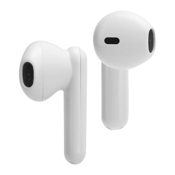 TWS Bluetooth-øretelefon Trådløs Strøm Digitalt Display Headset Halv In-Ear Høretelefoner Hvid