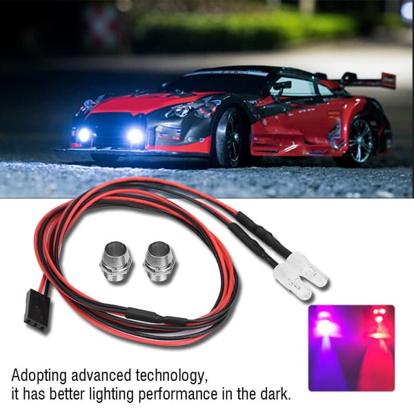 2 STK 5 mm frontlykter RC tilbehør LED-lys for 1/10 modell driftbil (10# fargelys)