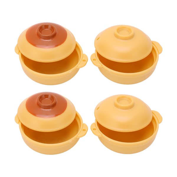 Suppegryde Legetøj Simulation Dekorativ Plast Miniature Gryderet Model til 1/12 Dukkehus 4 stk.