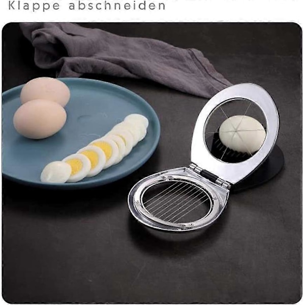 Æggedeler i rustfrit stål til æg og æg med 2 i 1 holdbare metalskiver