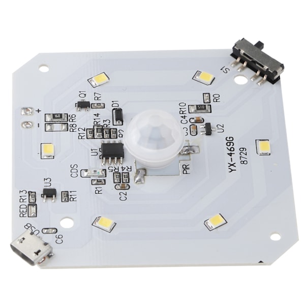 Integrert lampebrettkontroll ABS oppladbar med 2 gir sensor for dekorasjon