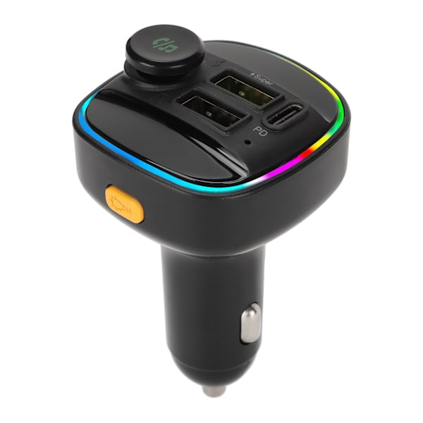 Bluetooth bilmusikadapter oplader farverige lys spændingsdetektering automatisk slukning hukommelsesfunktion billader C22
