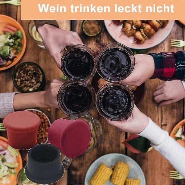 Melarqt Vinflaskepropper, Farvede Silikoneflaskepropper, Vinflaskepropper Ølforseglingslåg, Genanvendelige, Til Forsegling Og Konservering Af Vin, Champagne