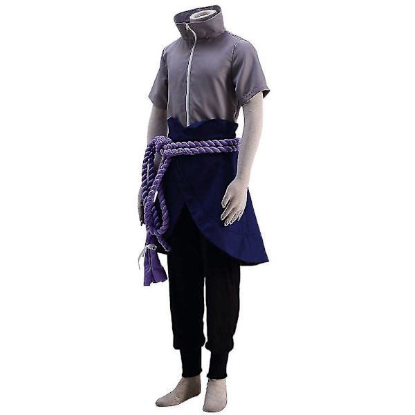 Uchiha Sasuke Cosplay Kostume - Naruto Shippuden Anime - Halloween Festkjole 2XL