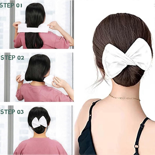 7 st Skickliga Hårknutsverktyg, Hårknutsmaskiner Twist Knut Donut Magic Clip, Flexibla Återanvändbara Elastiska Band Hårbandstillbehör