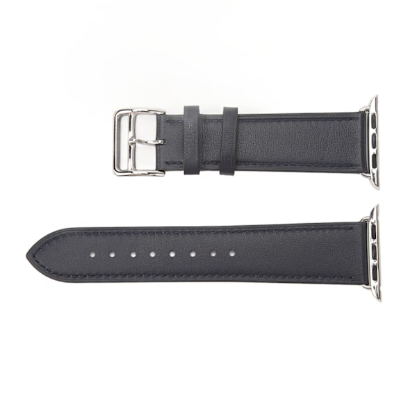 Smart Watch Band Watch Strap Läder Smart Watch Tillbehör för IOS Watch Series SE 8 7 6 5 4 3 2 1 42mm 44mm 45mm Mörkblå