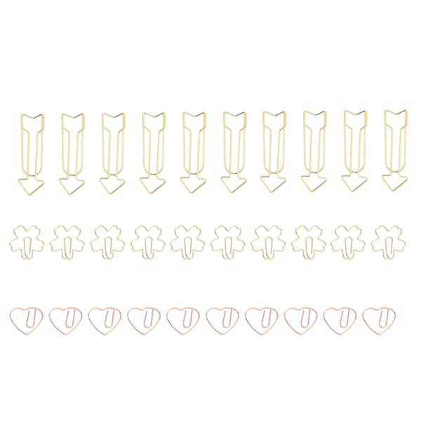 30 stk. binders Sakura hjertepilformet søt binders for kontorskoleelev filklassifisering
