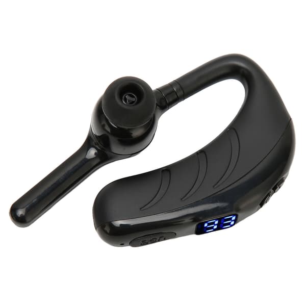 Bluetooth-øretelefon Håndfri Støjreduktion Enkeltøre Bluetooth-headset med batteridisplay til sport Sort